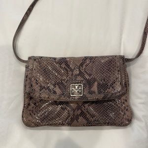 Tory Burch snakeskin clutch / crossbody